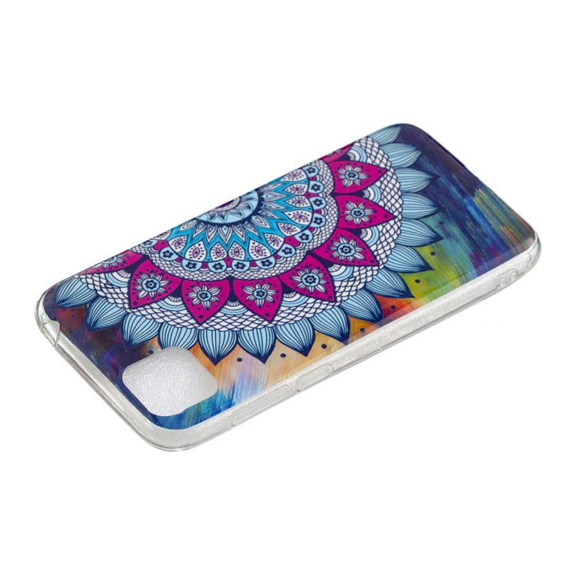 Cover Hoesje Huawei Y5p Telefoonhoesje Fluorescerende Mandala