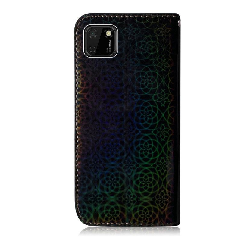 Flip Case Leren Huawei Y5p Grijs Zwart Pure Kleur