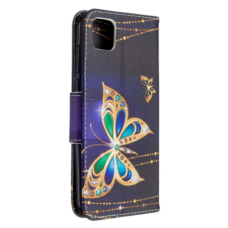 Flip Case Leren Huawei Y5p Magische Vlinder
