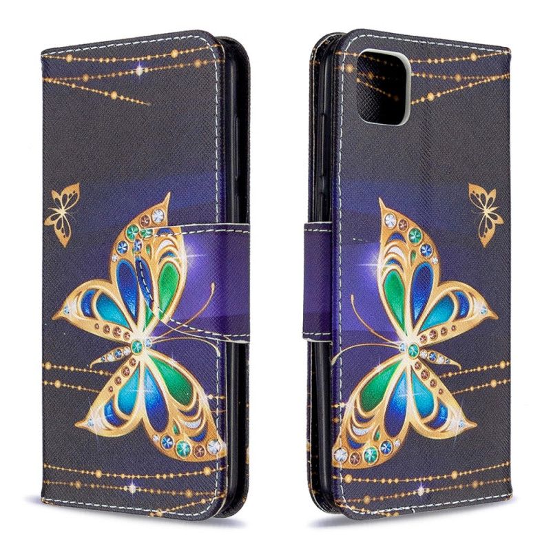Flip Case Leren Huawei Y5p Magische Vlinder