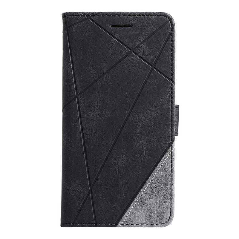 Flip Case Leren Huawei Y5p Rood Zwart Kunstenaarsstijl