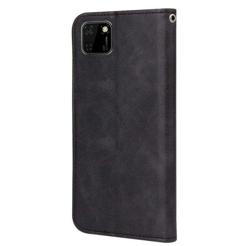 Folio-hoesje Huawei Y5p Zwart Golfleder Stijl