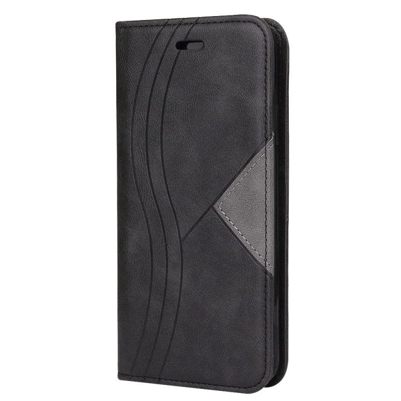 Folio-hoesje Huawei Y5p Zwart Golfleder Stijl