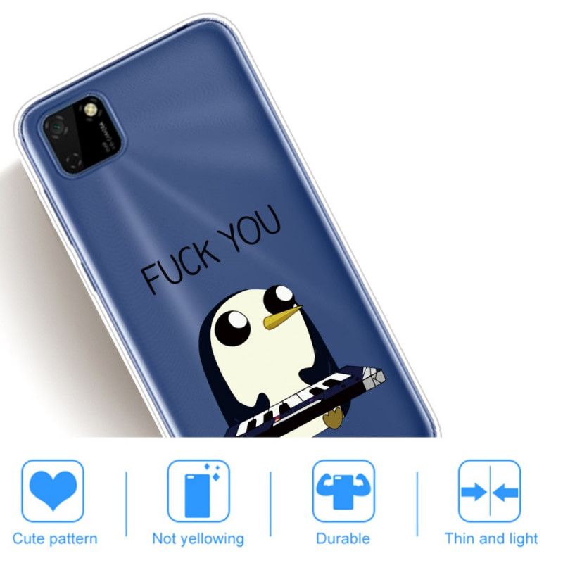 Hoesje Huawei Y5p Pinguin Fuck You