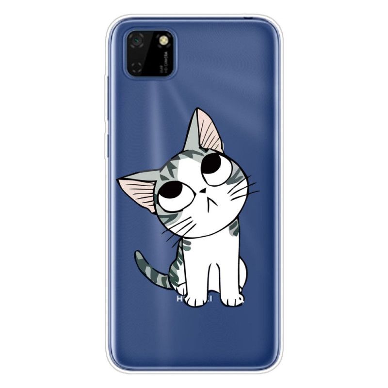 Hoesje voor Huawei Y5p Wit Zwart Let Op De Katten