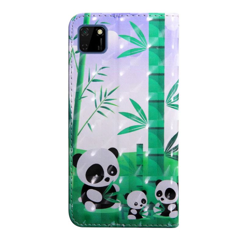 Leren Hoesje Huawei Y5p Pandafamilie