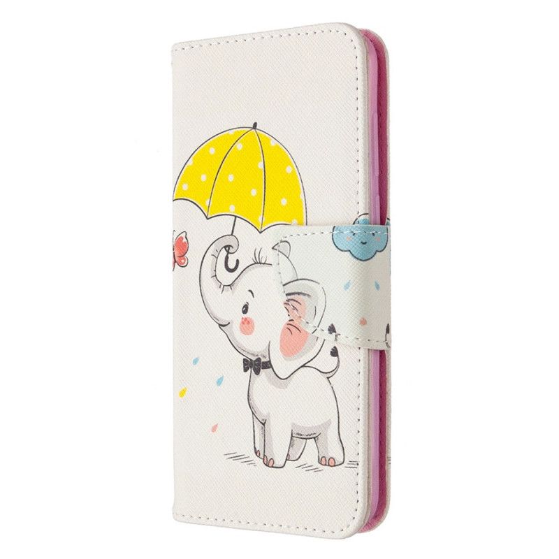 Leren Hoesje Huawei Y5p Telefoonhoesje Babyolifant