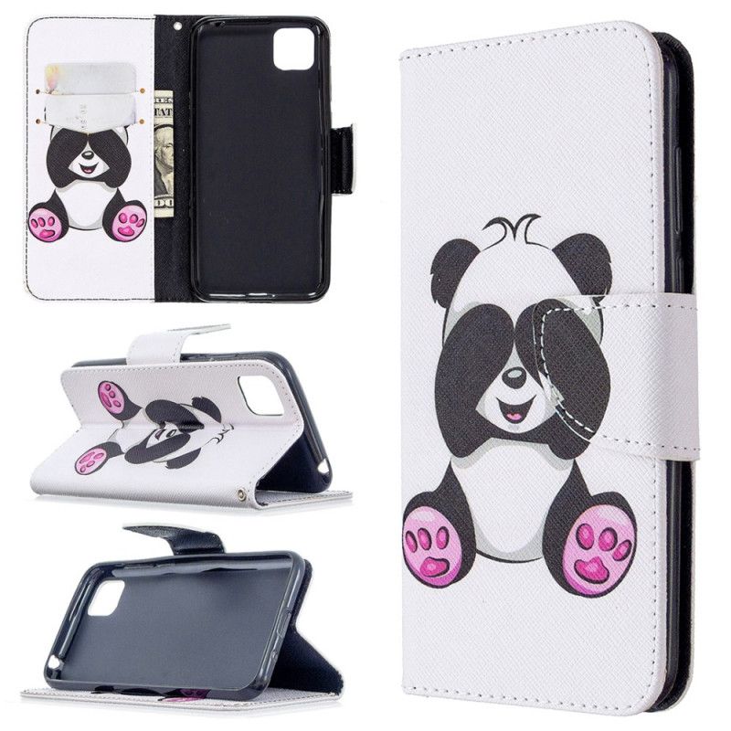 Leren Hoesje Huawei Y5p Telefoonhoesje Leuke Panda