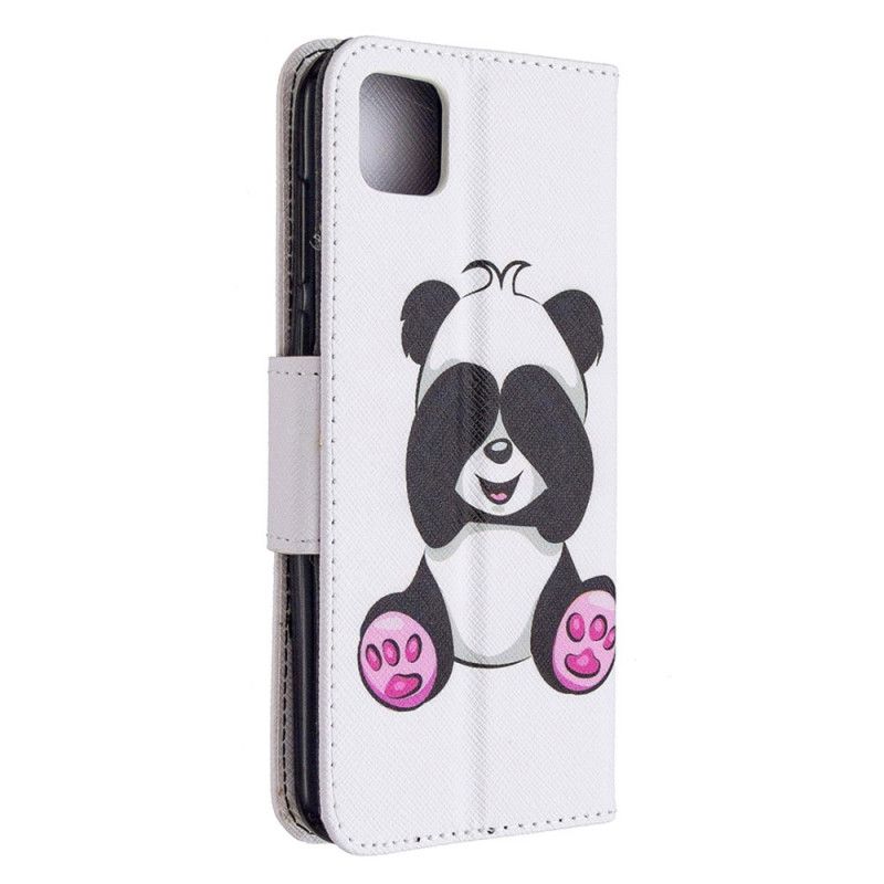 Leren Hoesje Huawei Y5p Telefoonhoesje Leuke Panda