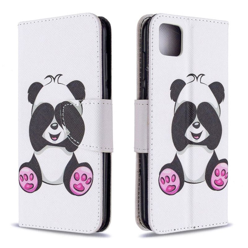 Leren Hoesje Huawei Y5p Telefoonhoesje Leuke Panda