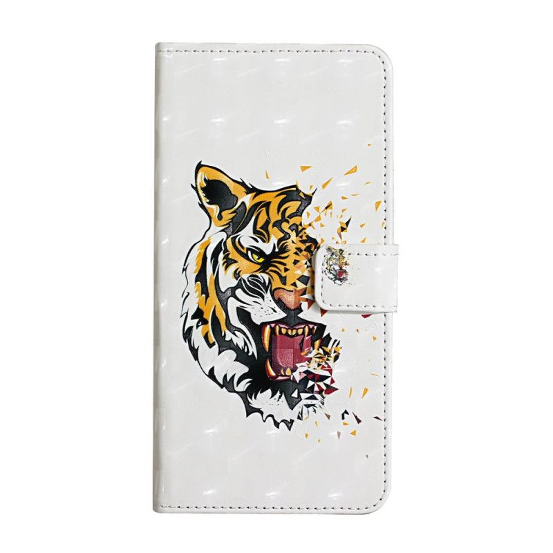 Leren Hoesje voor Huawei Y5p Magische Woeste Tijger