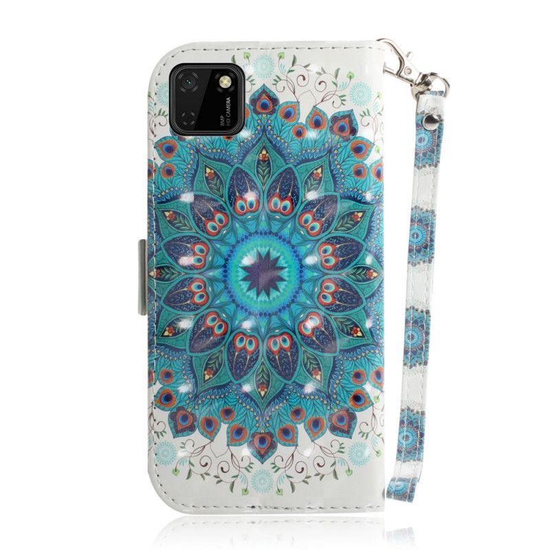 Leren Hoesje voor Huawei Y5p Meesterlijke Mandala Met String