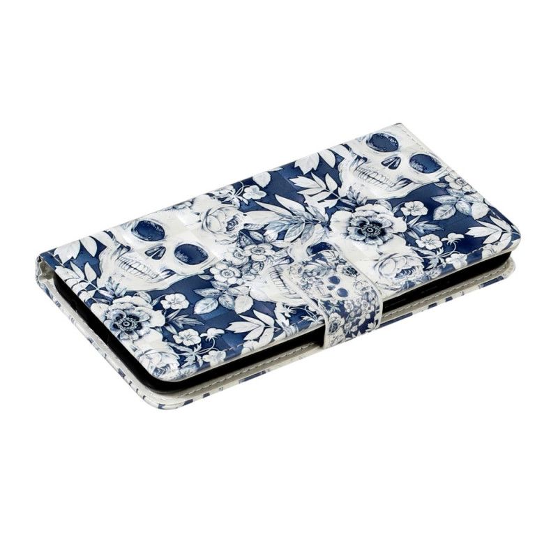 Leren Hoesje voor Huawei Y5p Retro Schedels