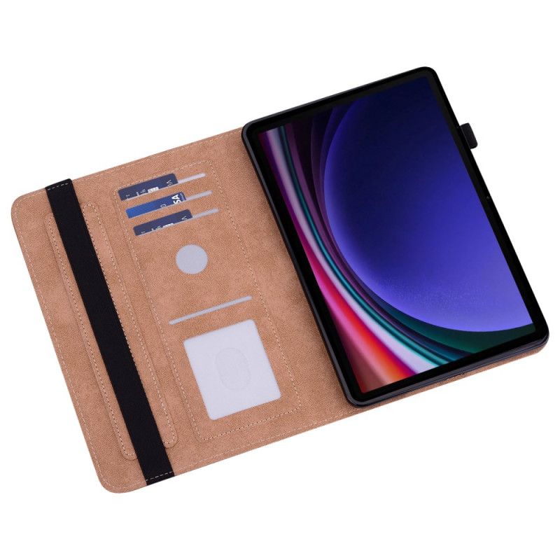 Folio-hoesje Samsung Galaxy Tab S9 Fe Telefoonhoesje Retro