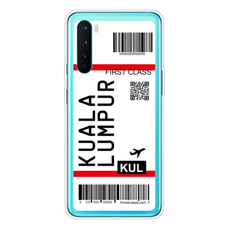 Cover Hoesje OnePlus Nord Telefoonhoesje Instapkaart Naar Kuala Lumpur