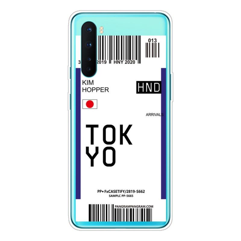 Hoesje OnePlus Nord Marineblauw Donkerblauw Instapkaart Tokyo