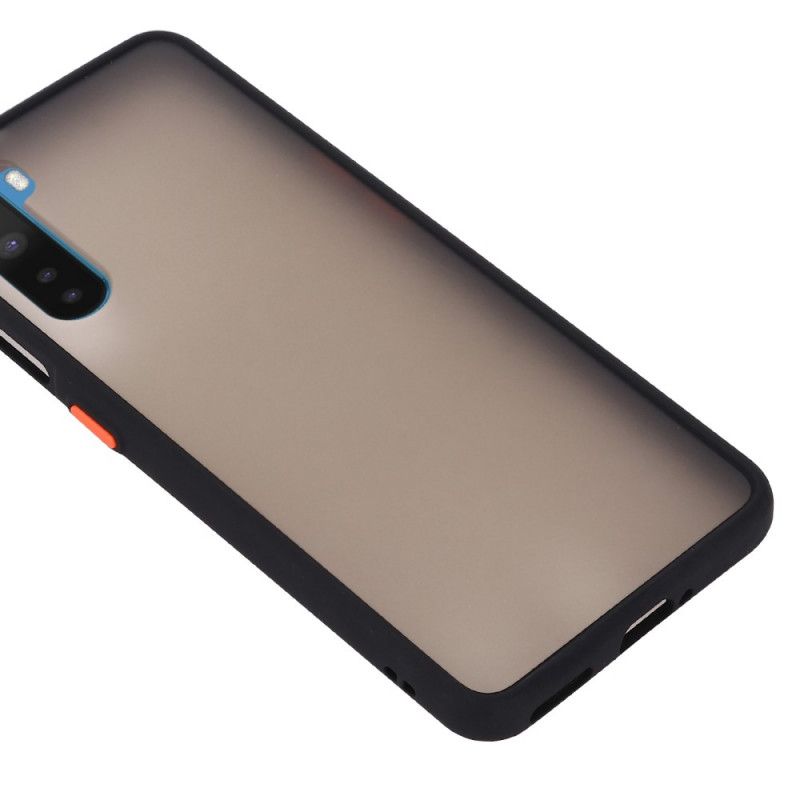 Hoesje OnePlus Nord Rood Zwart Hybride Gekleurde Randen