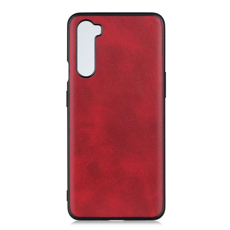 Hoesje OnePlus Nord Rood Zwart Premium Leereffect