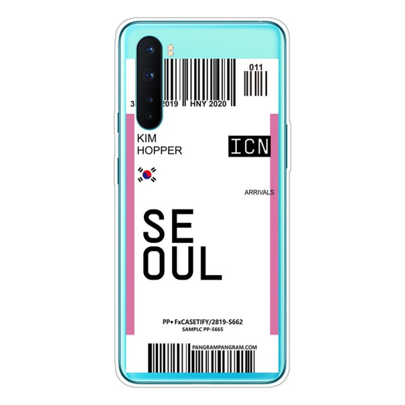 Hoesje OnePlus Nord Roze Magenta Instapkaart Naar Seoul