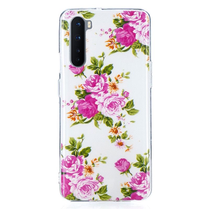 Hoesje OnePlus Nord Telefoonhoesje Fluorescerende Vrijheidsbloemen