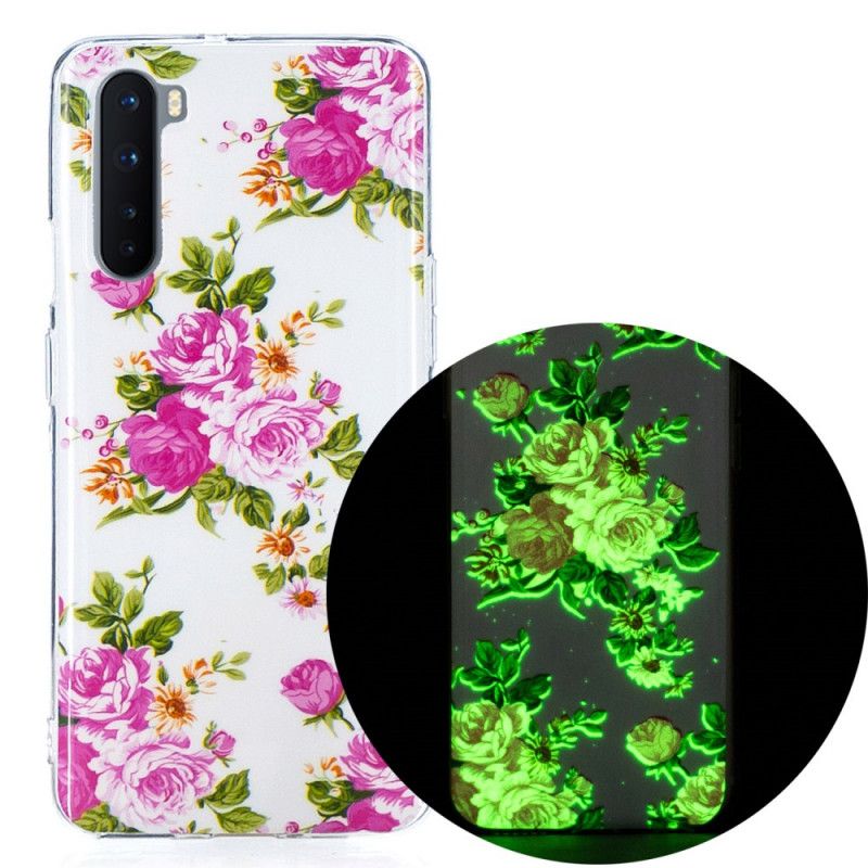 Hoesje OnePlus Nord Telefoonhoesje Fluorescerende Vrijheidsbloemen