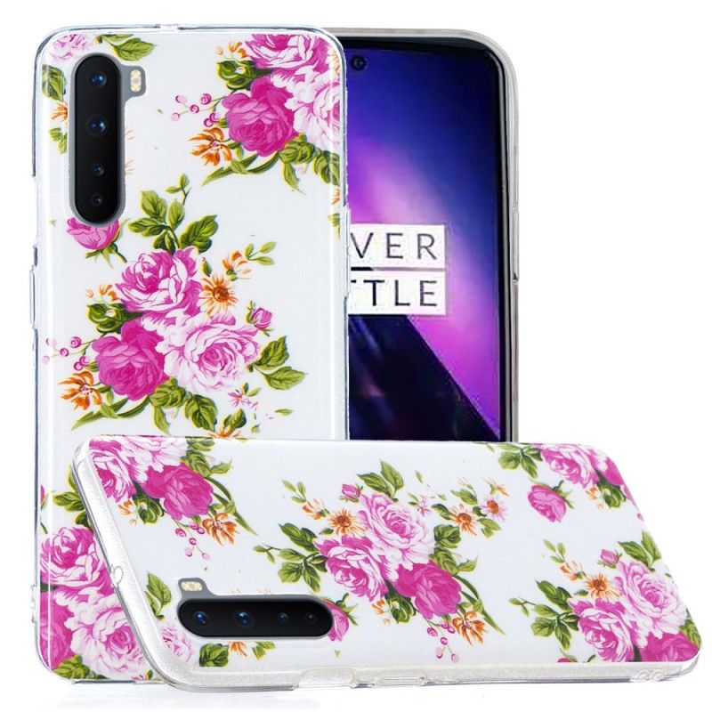 Hoesje OnePlus Nord Telefoonhoesje Fluorescerende Vrijheidsbloemen