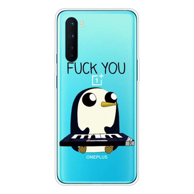 Hoesje OnePlus Nord Telefoonhoesje Pinguin Fuck You