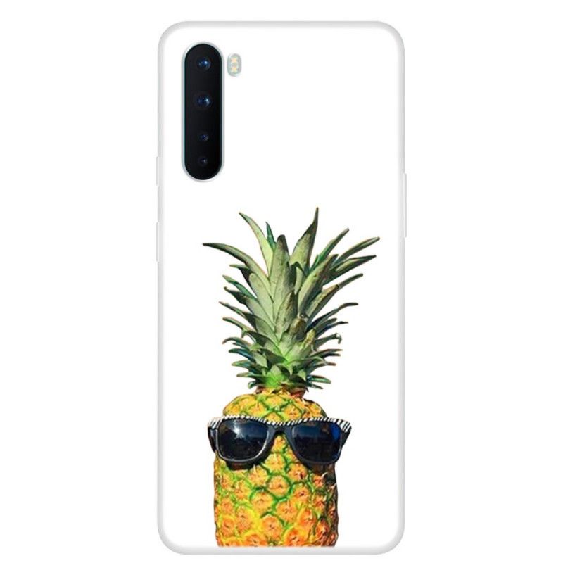 Hoesje OnePlus Nord Transparante Ananas Met Glazen