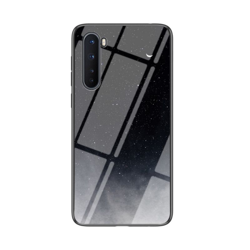 Hoesje voor OnePlus Nord Grijs Zwart Schoonheid Gehard Glas