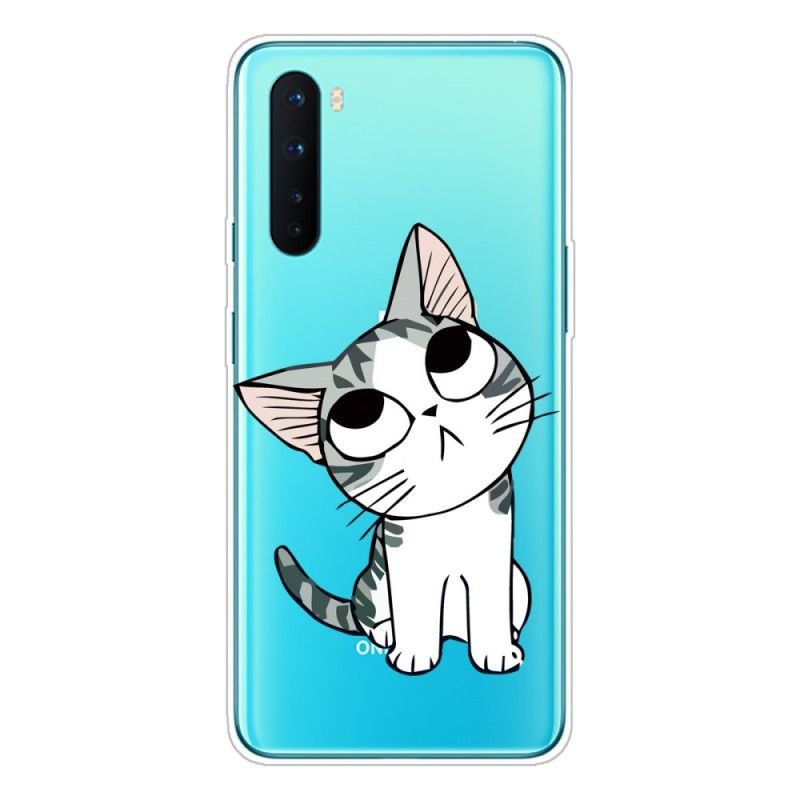 Hoesje voor OnePlus Nord Wit Zwart Let Op De Katten