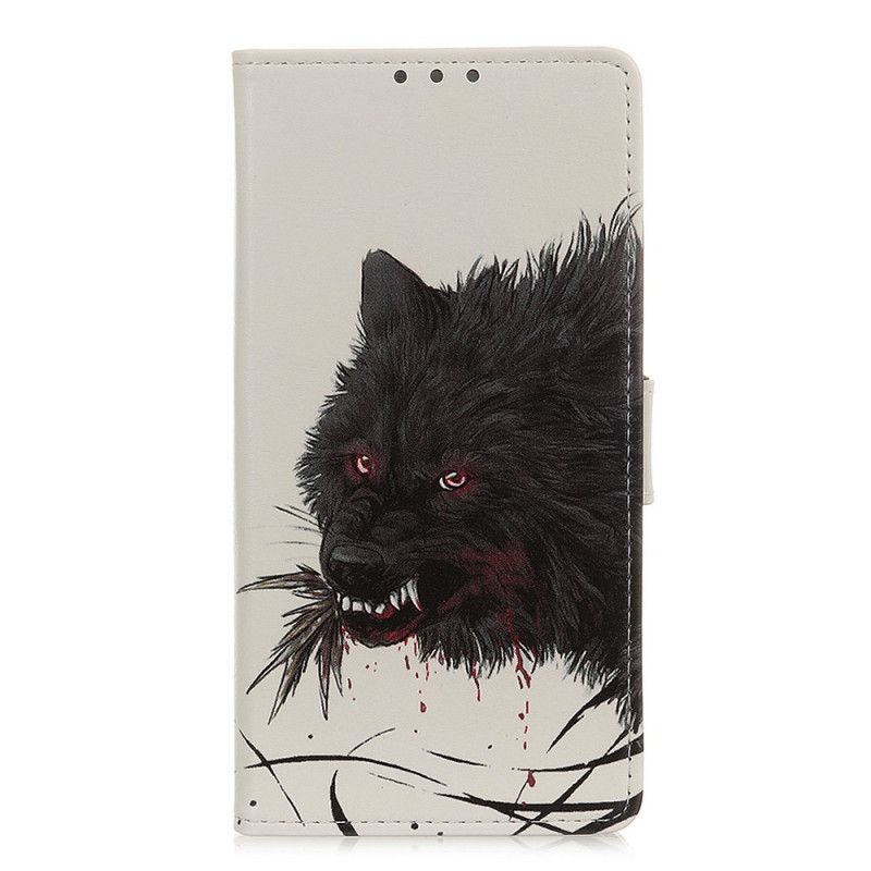 Leren Hoesje OnePlus Nord Hongerige Wolf