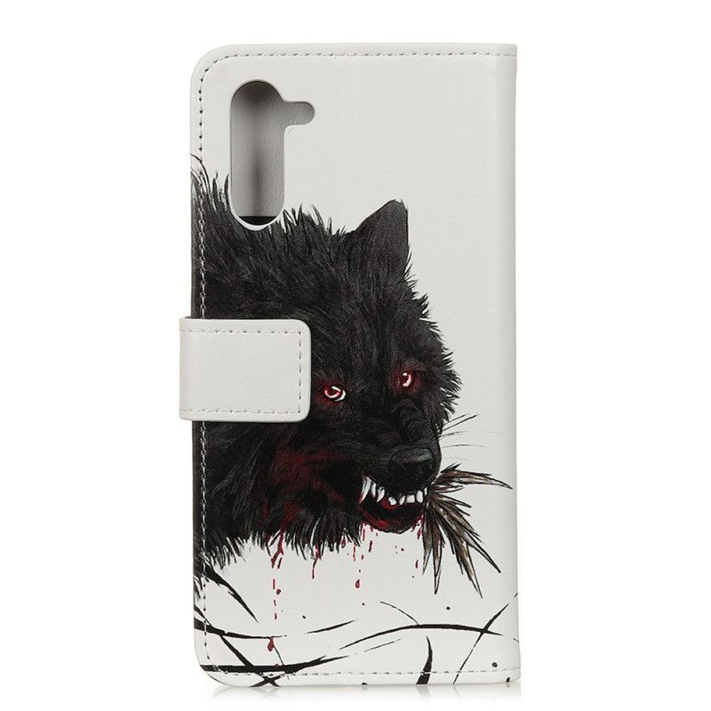 Leren Hoesje OnePlus Nord Hongerige Wolf