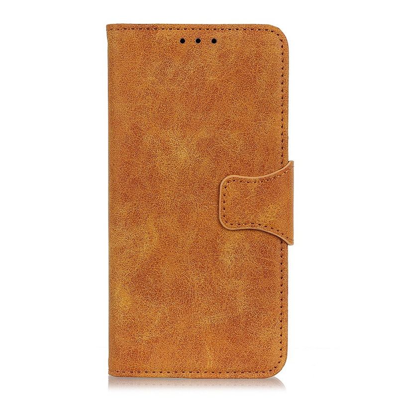 Leren Hoesje voor OnePlus Nord Bruin Zwart Vintage Splitleer