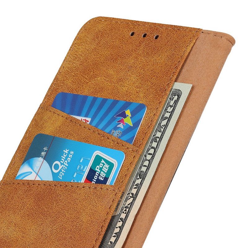 Leren Hoesje voor OnePlus Nord Bruin Zwart Vintage Splitleer