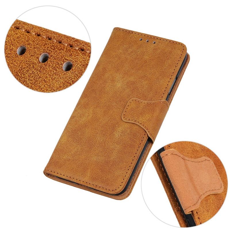 Leren Hoesje voor OnePlus Nord Bruin Zwart Vintage Splitleer