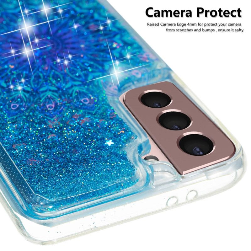 Case Hoesje Samsung Galaxy S24 Plus 5g Telefoonhoesje Vloeibare Glitter En Mandala