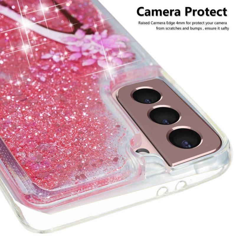 Cover Hoesje Samsung Galaxy S24 Plus 5g Telefoonhoesje Vloeibare Glitterpomp