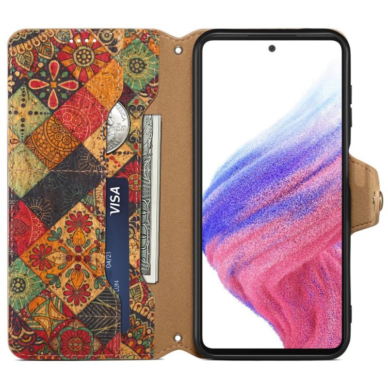 Flip Case Leren Samsung Galaxy S24 Plus 5g Bloemenprint