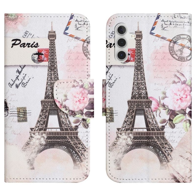 Flip Case Leren Samsung Galaxy S24 Plus 5g Eiffeltoren