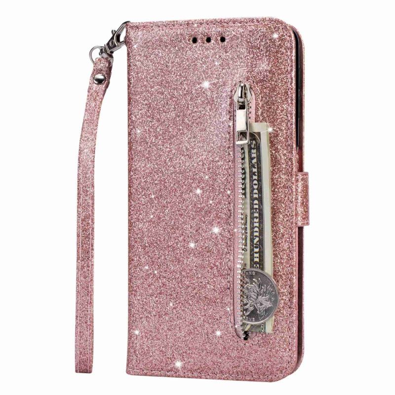 Flip Case Leren Samsung Galaxy S24 Plus 5g Portemonnee Met Glitters