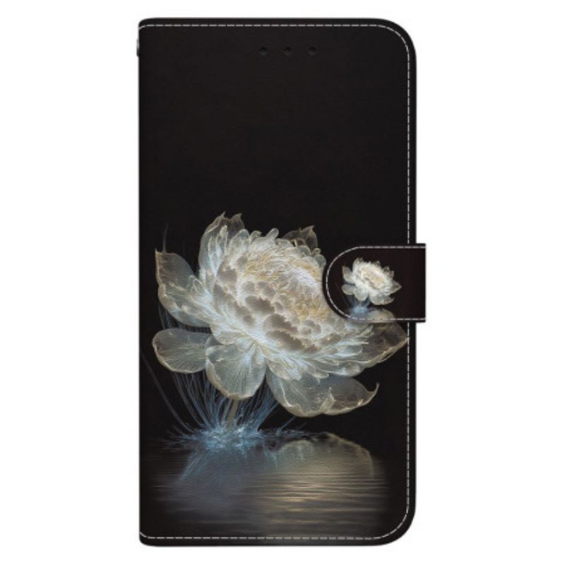 Folio-hoesje Samsung Galaxy S24 Plus 5g Kristallen Pioen Met Riem