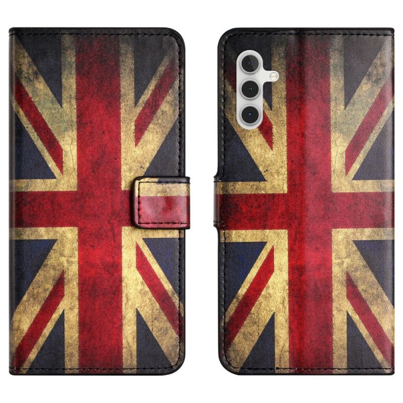 Folio-hoesje Samsung Galaxy S24 Plus 5g Telefoonhoesje Vintage Engelse Vlag