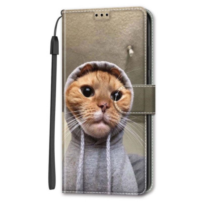 Folio-hoesje Samsung Galaxy S24 Plus 5g Telefoonhoesje Yo Kat Met Riem