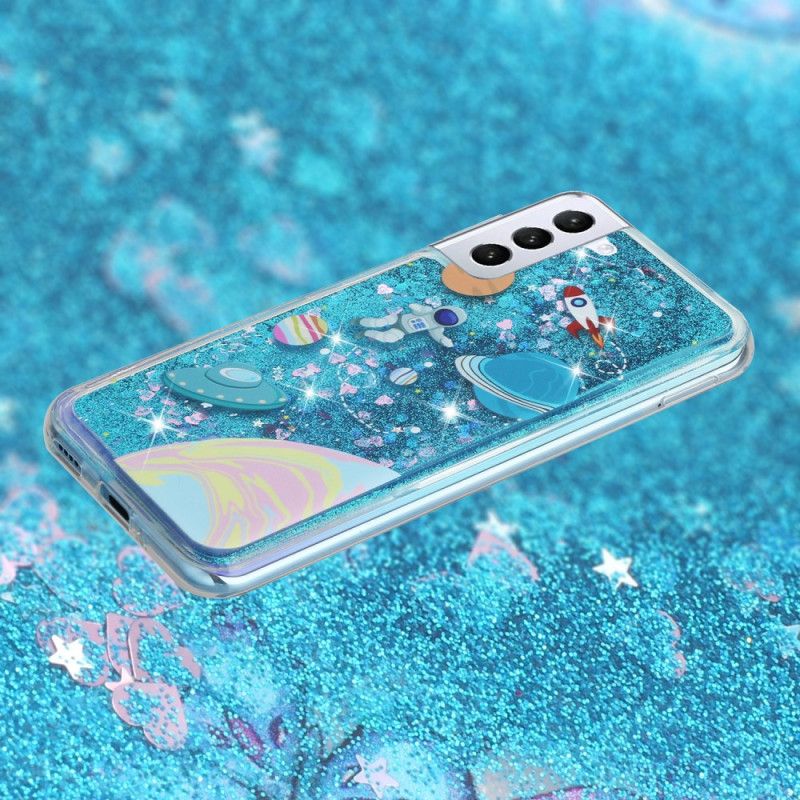 Hoesje Samsung Galaxy S24 Plus 5g Universe Glittervloeistof Bescherming Hoesje