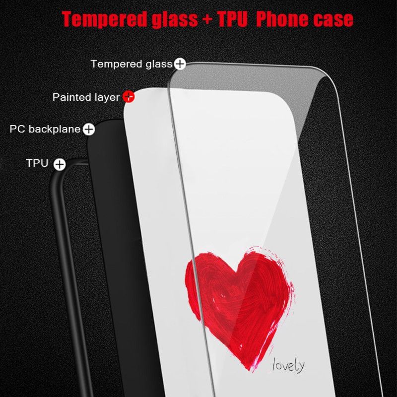 Hoesje Voor Samsung Galaxy S24 Plus 5g Rood Hart Gehard Glas