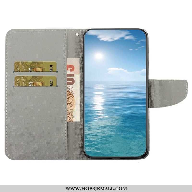 Leren Hoesje Samsung Galaxy S24 Plus 5g Etnische Stijl Met Riem Bescherming Hoesje