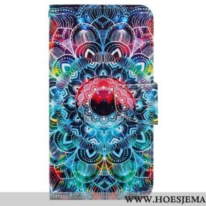 Leren Hoesje Samsung Galaxy S24 Plus 5g Mandala Met Riempje