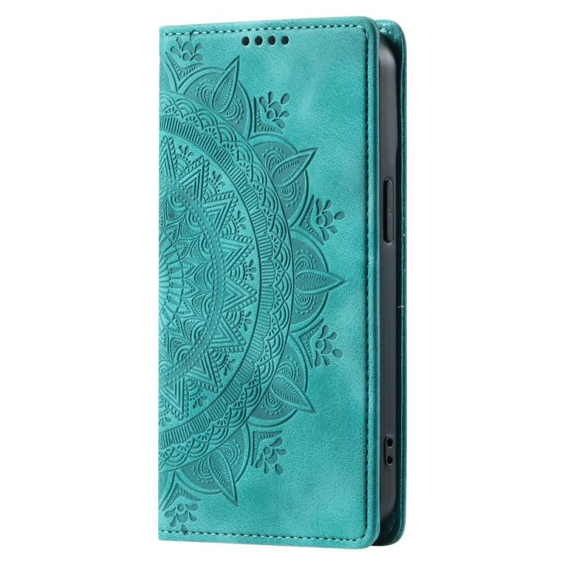 Leren Hoesje Samsung Galaxy S24 Plus 5g Mandalabloem