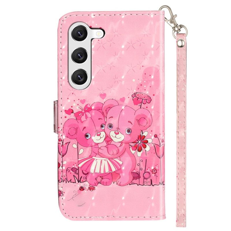 Leren Hoesje Voor Samsung Galaxy S24 Plus 5g Draagkoordbeertjes