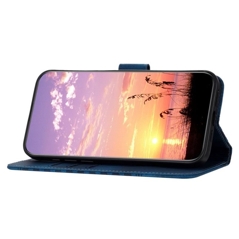 Leren Hoesje Voor Samsung Galaxy S24 Plus 5g Patroon Olifantenkop Met Riem